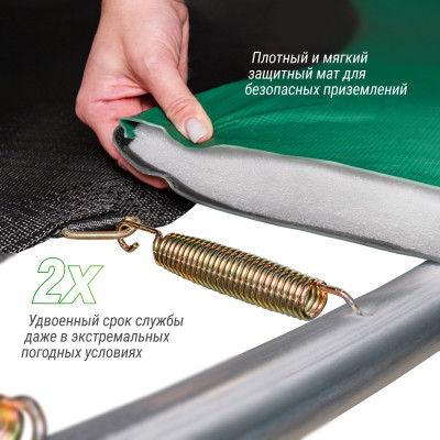 Защитный мат для батута UNIX Line SUPREME GAME 10 ft (Green)