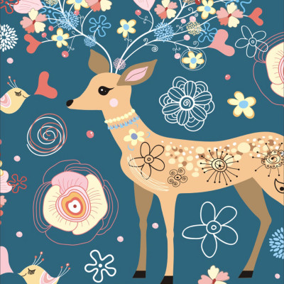 Коврик для фитнеса и йоги DFC Meditation Deluxe, 183x68x0,5 см, Deer