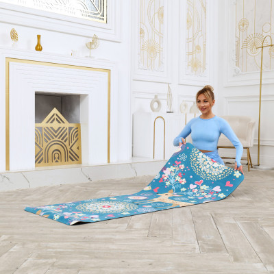 Коврик для фитнеса и йоги DFC Meditation Deluxe, 183x68x0,5 см, Deer