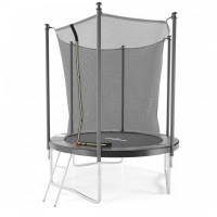 Батут с защитной сеткой DFC JUMP4FUN 6 ft черный с лестницей Батут с защитной сеткой DFC JUMP4FUN 6 ft черный с лестницей