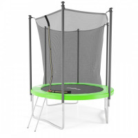 Батут с защитной сеткой DFC JUMP4FUN 6 ft зеленый с лестницей Батут с защитной сеткой DFC JUMP4FUN 6 ft зеленый с лестницей