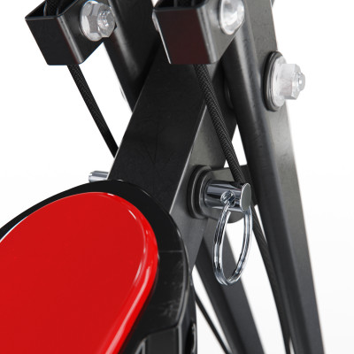 Велотренажер DFC X-Bike MBB с эспандерами, черно-красный 