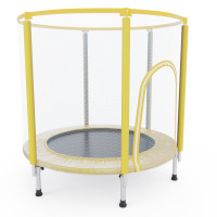 Батут детский DFC FOLDING 40 желтый с сеткой Батут детский DFC FOLDING 40 желтый с сеткой