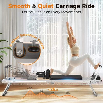 Стол для пилатеса (реформер) DFC с деревянными вставками