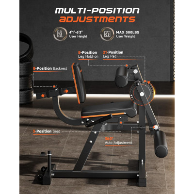 Тренажер для сгибания-разгибания ног DFC D030 Тренажер для сгибания-разгибания ног DFC D030