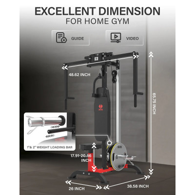 Тренажер сведение/разведение рук, верхняя тяга DFC D2042A