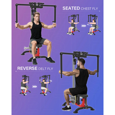 Тренажер сведение/разведение рук, верхняя тяга DFC D2042A