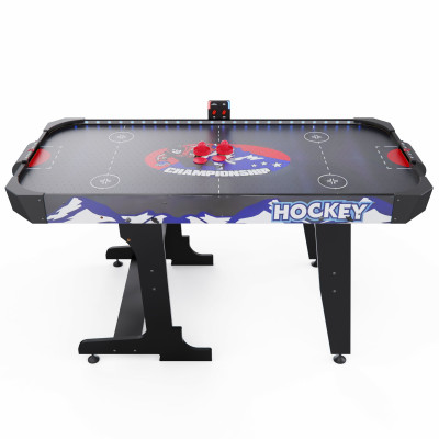 Игровой стол – аэрохоккей с подсветкой DFC Championship 53 135 х 65 см, складной, черный Игровой стол – аэрохоккей с подсветкой DFC Championship 53 135 х 65 см, складной, черный