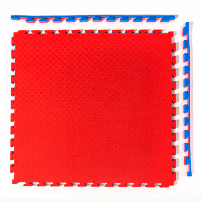Будо-мат, 100 x 100 см, 20 мм, цвет сине-красный