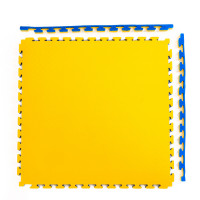 Будо-мат, 100 x 100 см, 40 мм, цвет сине-жёлтый Будо-мат, 100 x 100 см, 40 мм, цвет сине-жёлтый
