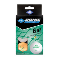 Мячики для н/тенниса DONIC ELITE 1* 40+ 6 штук, белый + оранжевый Мячики для н/тенниса DONIC ELITE 1* 40+ 6 штук, белый + оранжевый