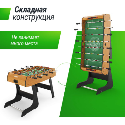 Игровой стол складной UNIX Line Футбол - Кикер (122х61 cм) Wood