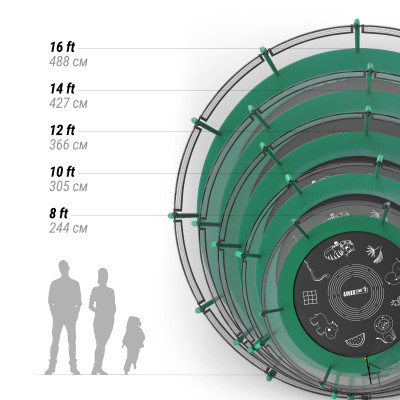 Батут UNIX Line SUPREME GAME 10 ft (Green)