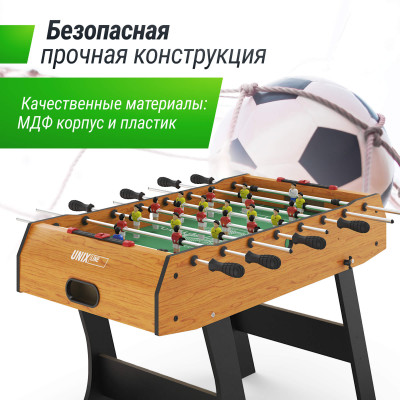 Игровой стол складной UNIX Line Футбол - Кикер (122х61 cм) Wood