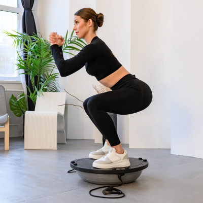 Полусфера балансировочная UNIX Fit Bosu с эспандерами, 58 см