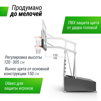 Баскетбольная стойка UNIX Line B-Stand-PC 72