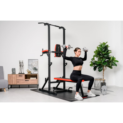 Турник-пресс-брусья со скамьей UNIX Fit POWER TOWER 120P