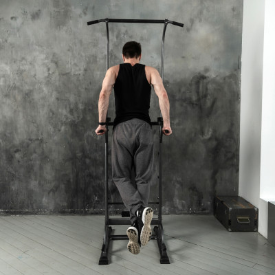 Турник-брусья DFC G-series с прямой скамьей с валиками