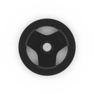 Диск обрезиненный с хватом DFC 15 кг / диаметр 51 мм