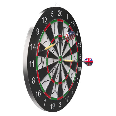 Дартс DFC PRINT двусторонний 45 см, 6 дротиков