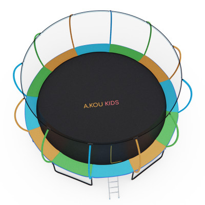 Батут с сеткой DFC A.KOU KIDS 16ft с лестницей (2 короба)