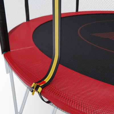 Батут с сеткой DFC PELPO 12ft с лестницей, RED