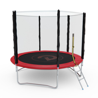 Батут с сеткой DFC PELPO 8ft с лестницей, RED