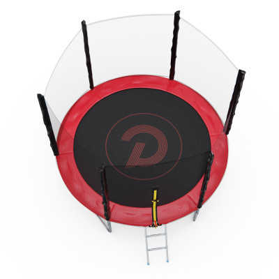 Батут с сеткой DFC PELPO 8ft с лестницей, RED