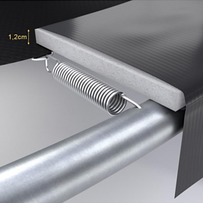 Батут с защитной сеткой DFC JUMP4FUN 6 ft черный с лестницей