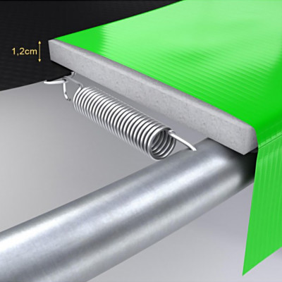 Батут с защитной сеткой DFC JUMP4FUN 6 ft зеленый с лестницей