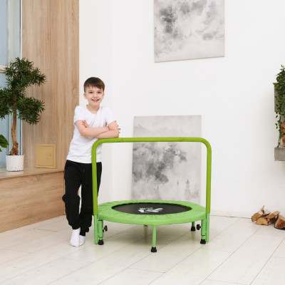 Батут с поручнем DFC JUMPFIT 36'' зеленый