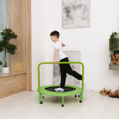 Батут с поручнем DFC JUMPFIT 36'' зеленый