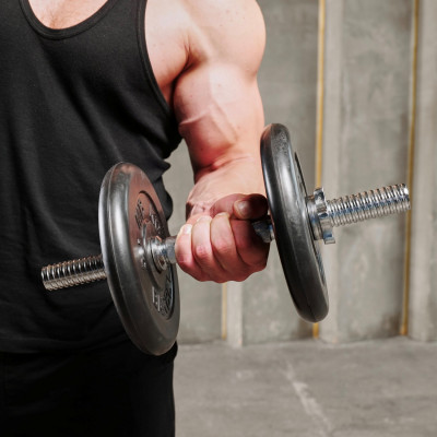 Гриф гантельный (хромированный) 400 мм / диаметр 30 мм