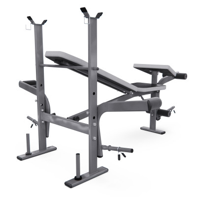Скамья со стойками под штангу DFC D703 PRO с партой для бицепса