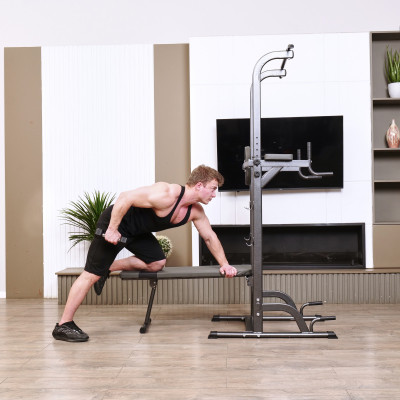 Турник-брусья DFC G-series с прямой скамьей