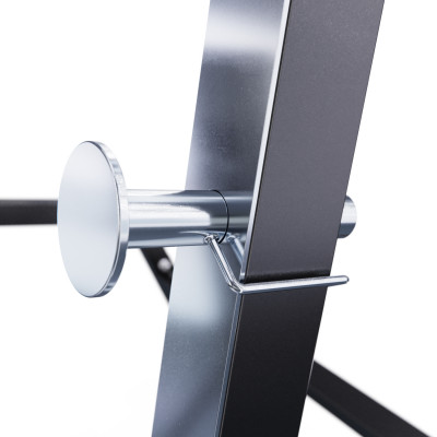 Скамья со стойками под штангу DFC GORILLA черная, с партой для бицепса