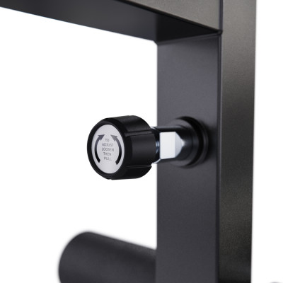 Скамья со стойками под штангу DFC GORILLA черная, с партой для бицепса