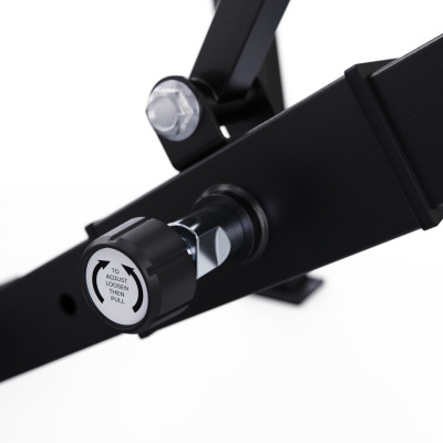 Скамья со стойками под штангу DFC GORILLA черная, с партой для бицепса