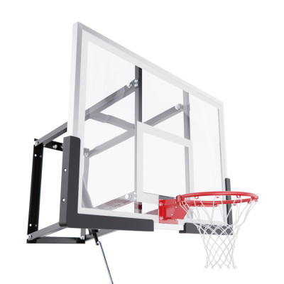 Баскетбольный щит DFC со съёмным регулятором высоты, стекло 6 мм, 120 х 80 см