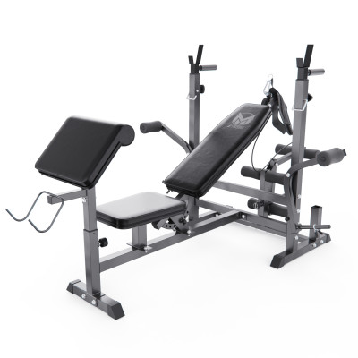 Скамья со стойками под штангу DFC GYRONETICS GN008 с партой для бицепса