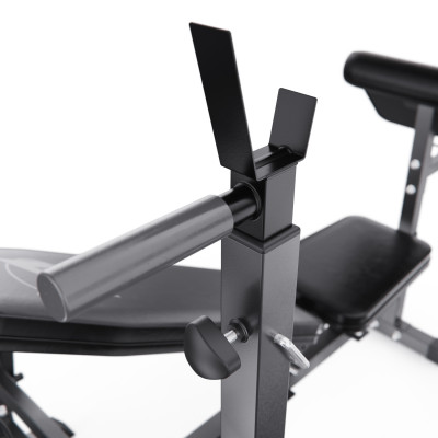 Скамья со стойками под штангу DFC GYRONETICS GN008 с партой для бицепса