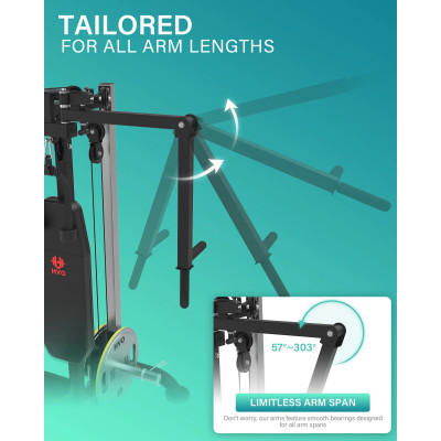 Тренажер сведение/разведение рук, верхняя тяга DFC D2042A