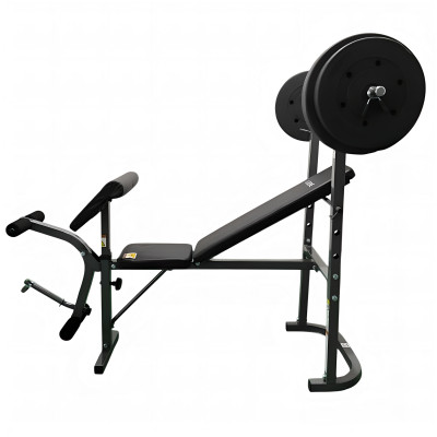 Скамья под штангу с опциями DFC GOZONE GZE-2201 со штангой и дисками в комплекте