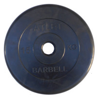 Диск обрезиненный BARBELL ATLET 15 кг / диаметр 51 мм Диск обрезиненный BARBELL ATLET 15 кг / диаметр 51 мм