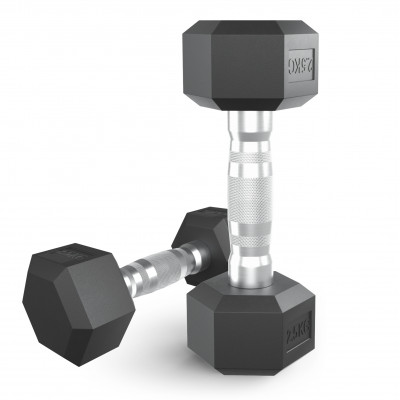 Гантель гексагональная UNIX Fit обрезиненная 2,5 кг, 1 шт.