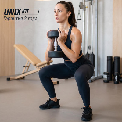 Гантель UNIX Fit PRO круглая обрезиненная 20 кг / шт. Гантель UNIX Fit PRO круглая обрезиненная 20 кг / шт.