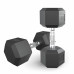 Гантель гексагональная UNIX Fit обрезиненная 15 кг, 2 шт.