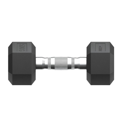 Гантель гексагональная UNIX Fit обрезиненная 5 кг, 2 шт.