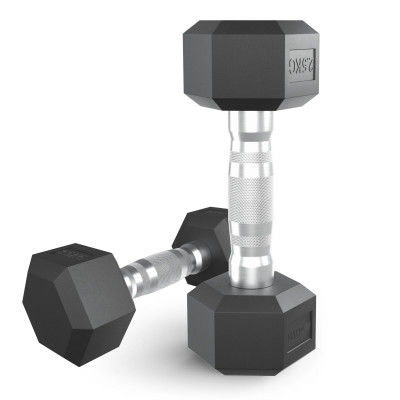 Гантель гексагональная UNIX Fit обрезиненная 2,5 кг, 2 шт. Гантель гексагональная UNIX Fit обрезиненная 2,5 кг, 2 шт.