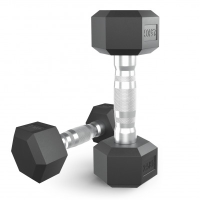 Гантель гексагональная UNIX Fit обрезиненная 2,5 кг, 2 шт.